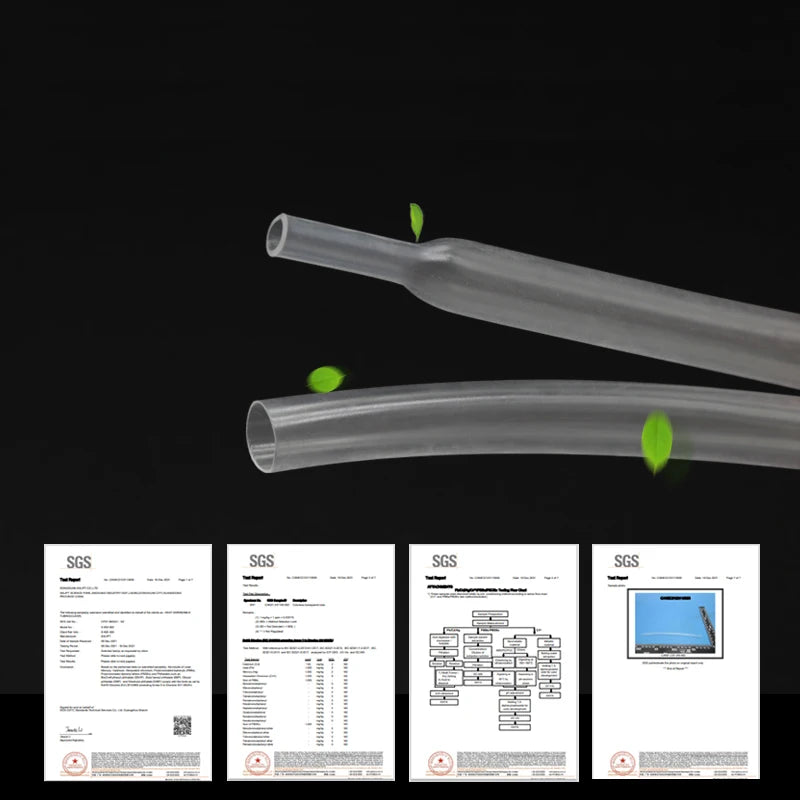 1/2/5M Clear 2:1 Heat Shrink Tube Diameter 0.6mm~120mm Wire Repair Protector Polyolefin Insulated Shrinkable Cable SleeveTubing