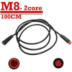 1m M8 2 3 4 5 6 Pin core male to female Julet Electric Butt Cable Plug Connector Scooter Brake waterproof Signal Sensor cord
