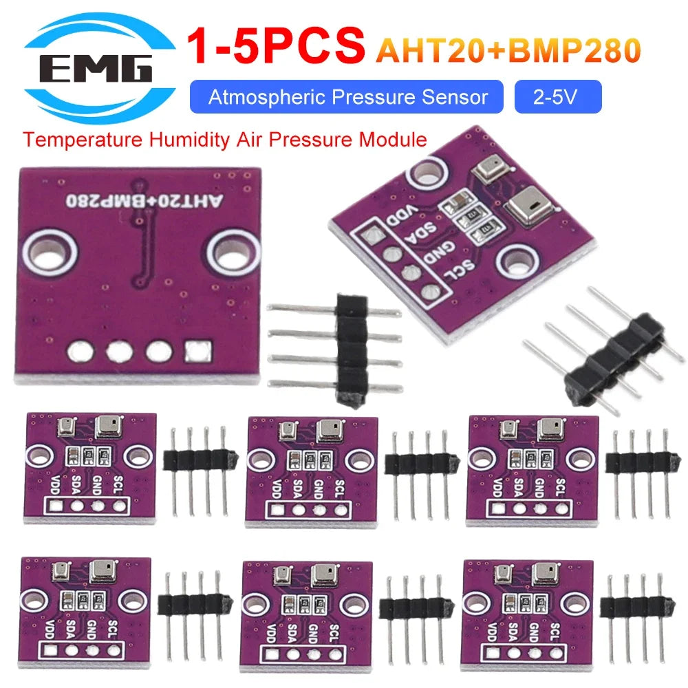 AHT20+BMP280 Atmospheric Barometric Pressure Sensor High Precision Temperature Humidity Barometric Pressure Sensor