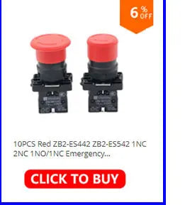 XB2-BS542 Emergency Stop Rotary Push Button Switch 1NC 2NC 1NO/1NC 2 Position Locking 22mm Mushroom Head Button