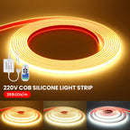 Dimmable COB LED Neon Light Strip Remote Power Kit Wifi Bluetooth Wall Touch 220V 23key Controller 288LEDs/m IP65 Flexible Lamp