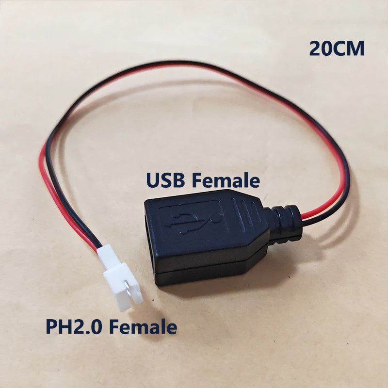 USB Adapter Cable Kit With PH2.0/XH2.54 Connectors For Power Signal Cables Of DIY Electronic Products 3D Printers RC Toys Etc