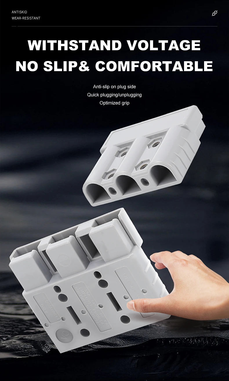 2pcs 50A 75A 175A 3P Battery Power Connector Kit Quick Disconnect Plug 600V Car Forklift Battery Charging Electrical Connectors