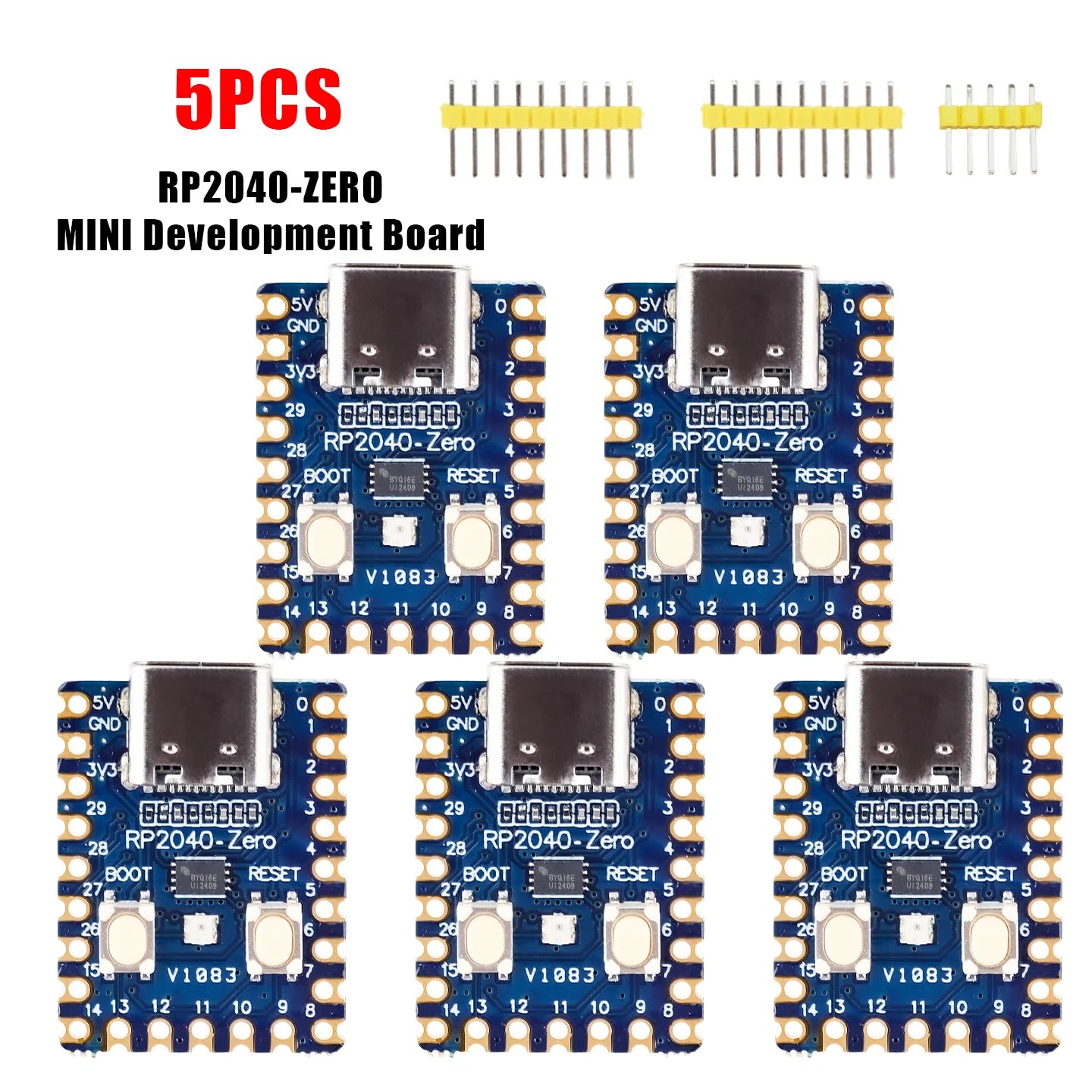 1-20PCS RP2040-Zero RP2040 for Raspberry Pi Microcontroller PICO Development Board Dual-core Cortex M0+ Processor 2MB Flash XCW