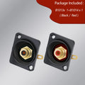 2pcs  Female RCA Panel Mount Chassis Socket Connector, Excellent quality, Black Female Socket, Red&Black Colors Available
