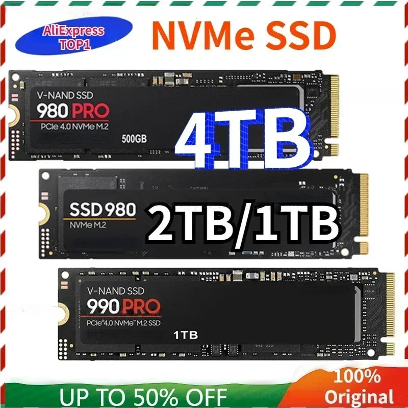 980Pro M.2 2280 NVMe PCIe Gen4.0 X4 TLC 3D NAND Internal SSD, Multi‑Capacity 1TB‑8TB Storage for PS5, Laptop & Desktop