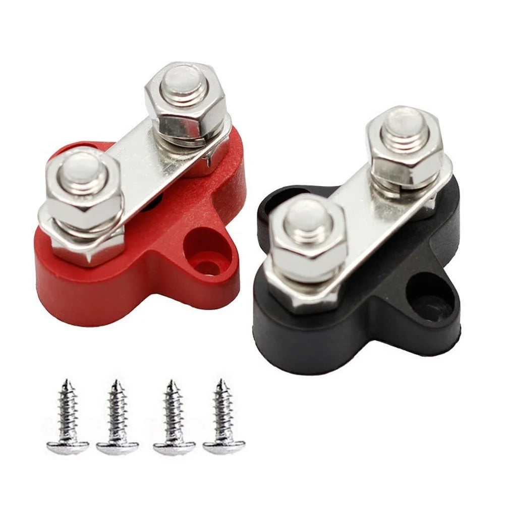 Double Stud Terminal Block M6 M8 For Car Boat Marine Wiring PA66 Insulator Base Electrical Connector 5A To 200A