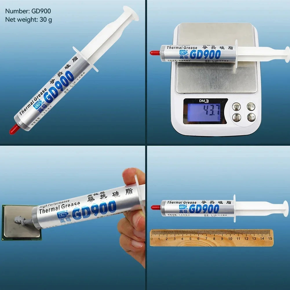 3/5/7/15/30g 4.8W/M-K High Performance Thermal Grease Syringe Thermal Grease Paste GD900 Heatsink Compound Grease For CPU CN30