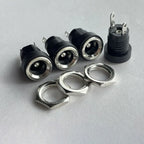 10Pcs DC Power Jack Supply Socket Connector 3.5*1.3/5.5*2.1/5.5*2.5mm DC 2 Terminal 2 Pin Panel Mount Connector Plug Adapter