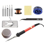 60W Adjustable Temperature Electric Soldering Iron EU 220V / US 110V Welding Iron Rework Station Heat Pen Tips DIY for Repairing