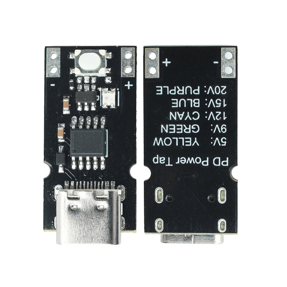 PD QC USB-C Voltage Trigger Module 5–20V Adjustable Voltage Module Supports Integer Decimal Setting Polling Test