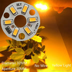 5/10 Pcs LED 3W 5V USB Light Board SMD 5730 Chip Red Green Warm White Yellow Purple Round Changing Light Source With 20 Cm Cable