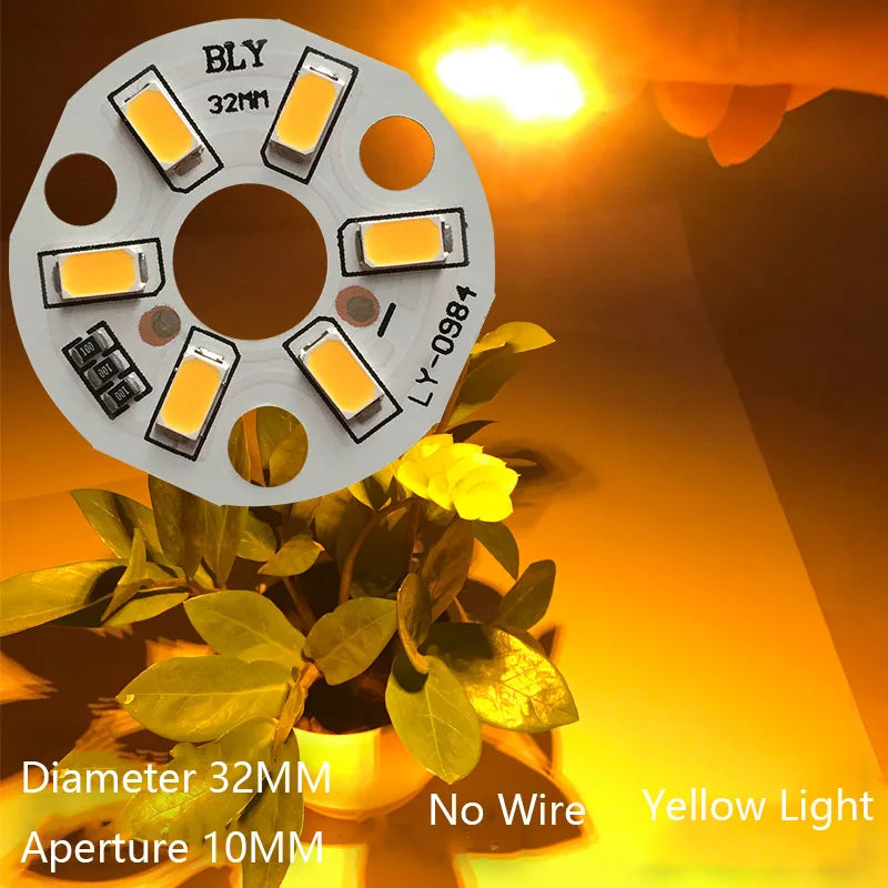 5/10 Pcs LED 3W 5V USB Light Board SMD 5730 Chip Red Green Warm White Yellow Purple Round Changing Light Source With 20 Cm Cable
