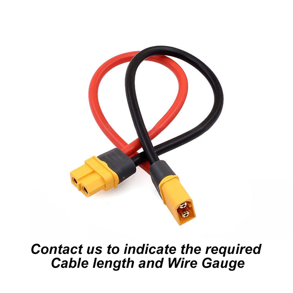 XT60H Female Male to Single Ended Battery Connector Adapter 12AWG Silicone Cable Converter Battery Custom Cable Assembly XT60