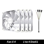TEUCER PC Computer Case Fan PWM 4 Pin 120mm Silent 12CM Fan CPU Cooler Cooling Fan Cooling Radiator Fan 12V Adjust Fan Speed