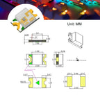 100PCS 0805 SMD LED Light Emitting Diodes DIY Mini Surface Mount Chip Kit Super Bright Lighting Bulb Lamp Electronics Components