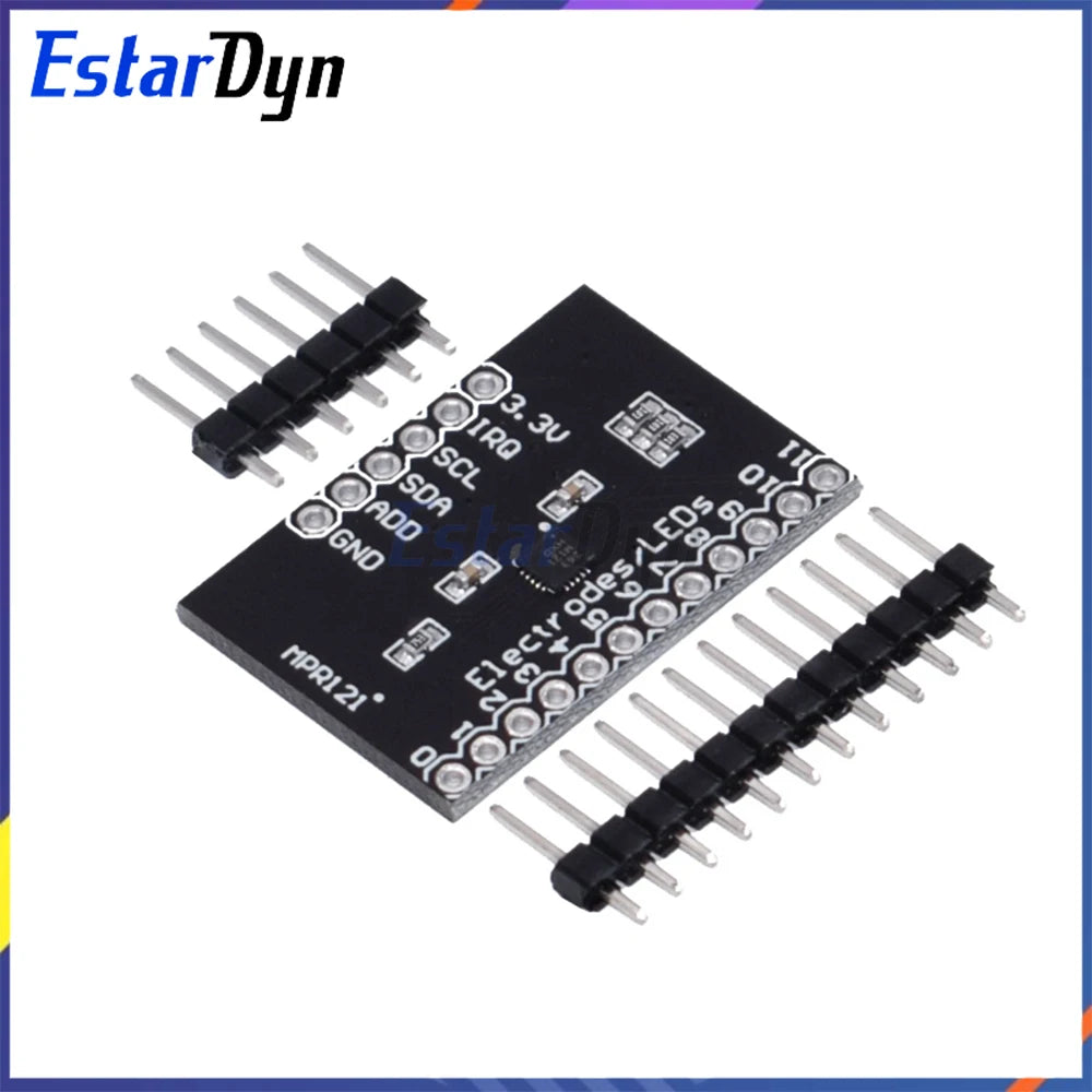 MPR121 V12 Capacitive Touch Sensor Breakout Board, I2C Interface Keyboard Controller Module for Development