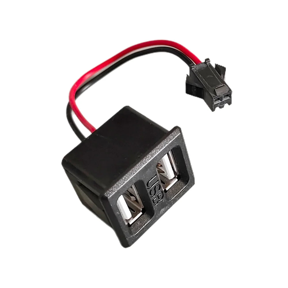 Double Layer USB Socket Type-C Female + USB A Female Charging Power Socket with JST SM Connector Wire for LED Light Power Supply