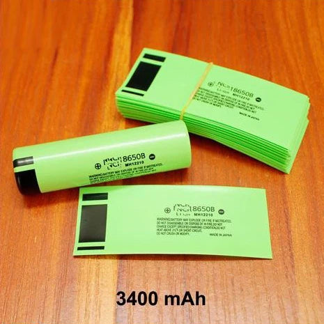 100pcs/lot 18650 lithium battery packaging skin PVC heat shrinkable sleeve battery packaging tube insulation shrink film