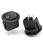 5/10PCS ON/Off Round Rocker Switches SPST 20mm Mini 12 Volt DC Mini Circle Toggle Switch 12V for Car Automotive RV 2 Pin