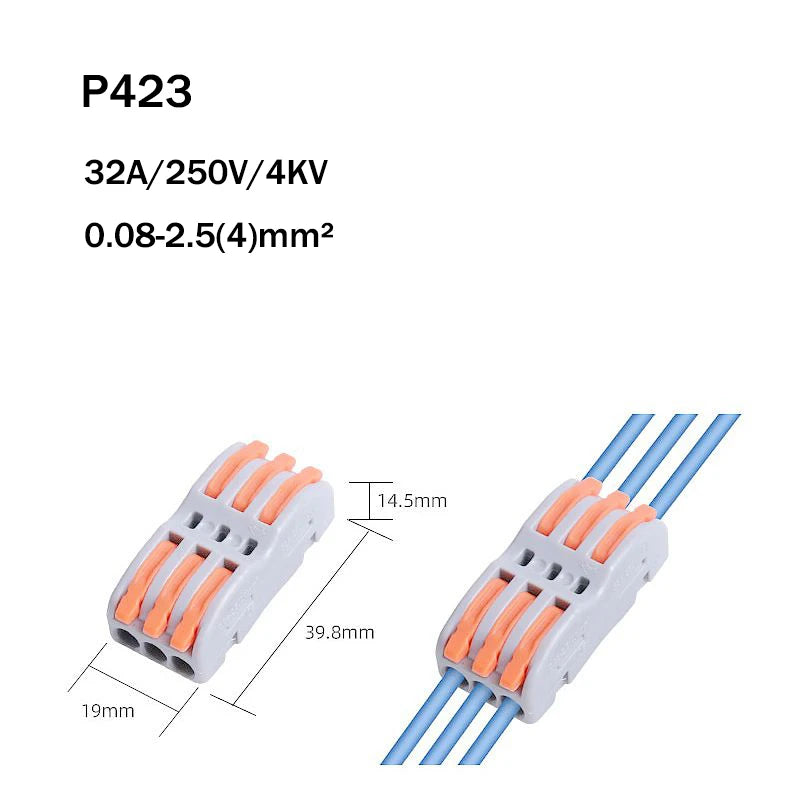 10 30 50PCS Quick Splicing Multiplex Butt Wire Connector Cable Push-in Splice Terminal Block For Home Terminal Block 28-12AWG