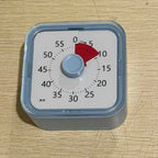 60 Minutes Visual Timer Ultra Silent Visualization Countdown Alarm Clock Self-discipline Round/Square Kitchen Timer
