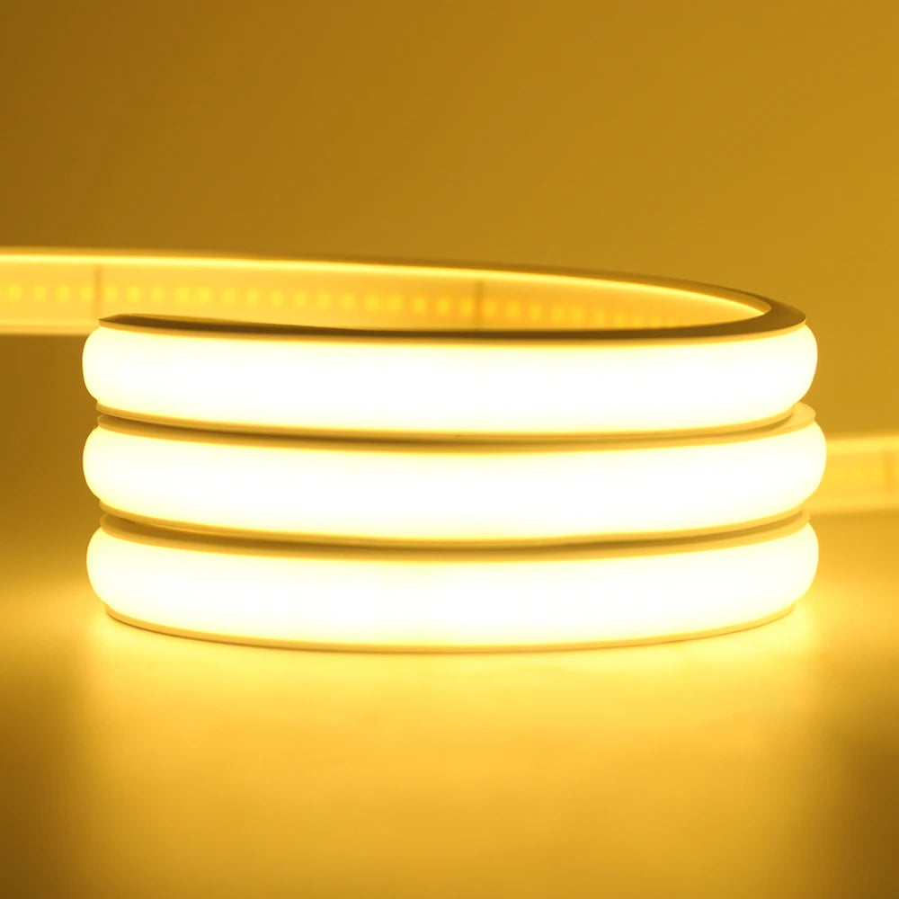 IP68 Waterproof Flexible Neon Rope Light USB COB LED Strip 5V ON OFF Switch 320 LEDs/m Natural Warm White 0.5m 1m 2m 3m 4mm 5m