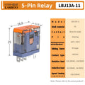 LANBOO J13A Series 5pin 8pin Intermediate Relay Auxiliary Relay 10A 12A 12V 24V 220V Custom Voltage with Test Wrench for Automot