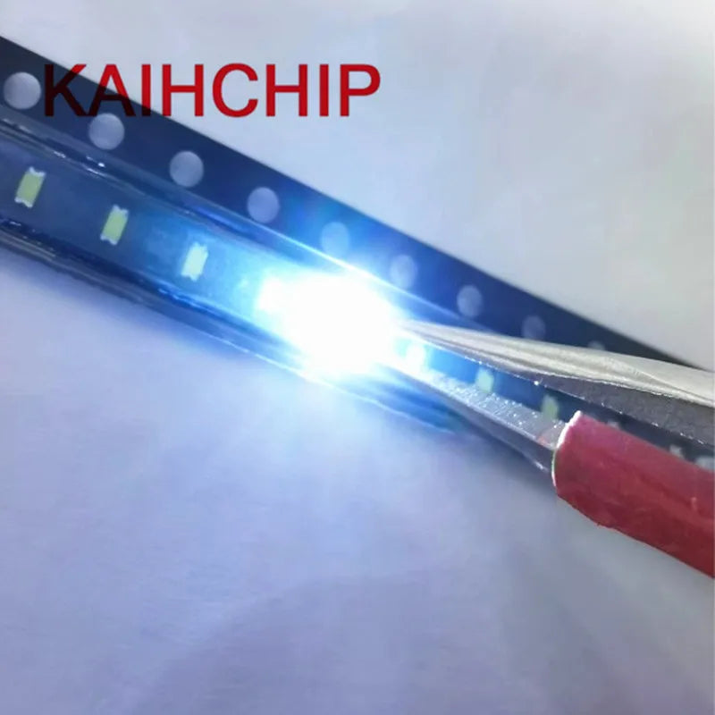 100-4000PCS（1reel）0603 LED ultra bright cool white light with a slight bluish tint 10000K color temperature 1608 white 1000mcd