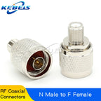 1PCS L16 N To F TV Male Female Straight Connector Adapter L16 N Male Female To F TV Male Female Imperial Coax Converter