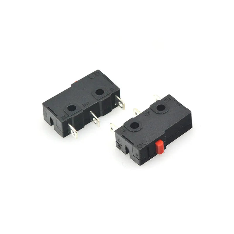40PCS/Box Mini Micro Limit Switch - NO NC SPDT 2P/3P Terminals 5A 125V/250V Roller Arc Lever Snap Action Switch