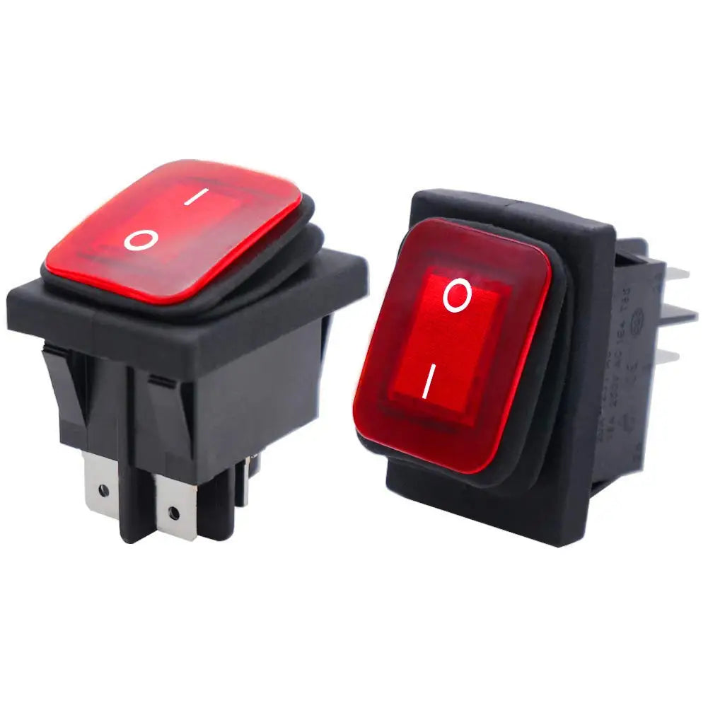 2pcs 30A Power Switch 125V/250V AC Boat Rocker Switch ON/Off Switch 4Pins Toggle Switch with UL Certificate Waterproof Switches