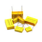 10pcs 275VAC X2 Safety Capacitor 275V 10mm 15mm 22.5mm 27.5mm 0.022UF 0.047UF 0.1UF 0.22UF 0.47UF 0.68UF 1UF Polypropylene Film