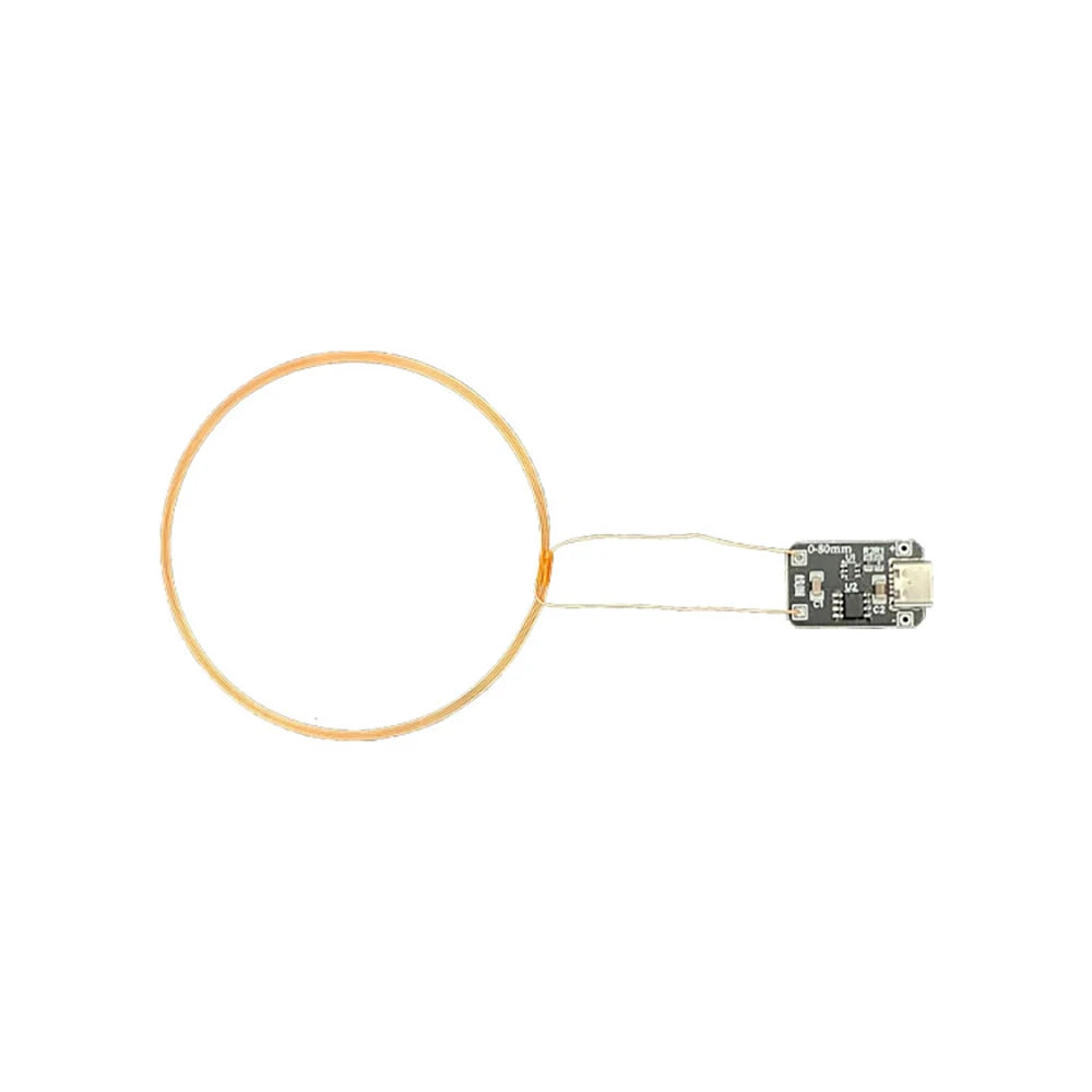 [ 0-80mm Wireless Power Supply ] Type-c USB Wireless Transmitter Coil Induction Receiver LED Light Lamp DIY Bandai Model Gundam