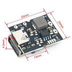 High-precision 5V2A charge-discharge integrated module Type-C input compatible with 4.2V lithium battery Boost Converter Step-Up