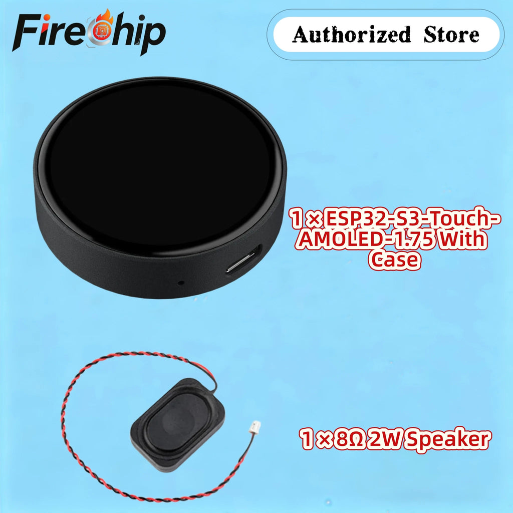 Waveshare 1.75inch AMOLED Round Touch Display ESP32 S3 Development Board 32 Bit LX7 Dual Core Processor ESP32 with Display