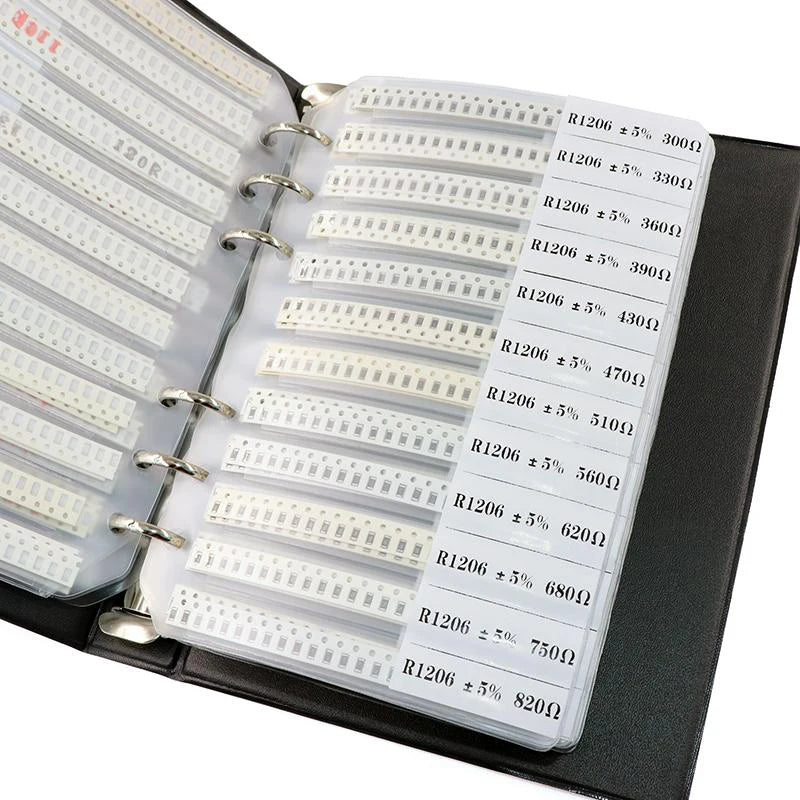 Sample Book Resistor KITs 0402 0805 0603 1206 5% SMD Book Chip Resistor Assortment Kit 170 Values x 50PCS 0R-10M