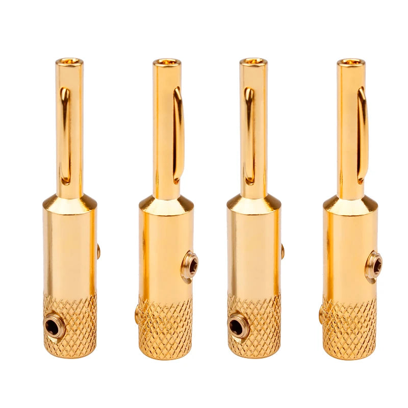 YYTCG- Connector Corrosion resistant banana plugs, audio, video, amplifiers, speakers, cable jacks, 4Pcs
