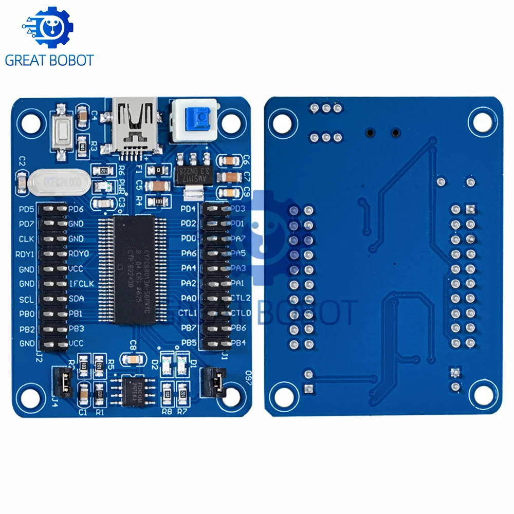 BS EZ-USB FX2LP CY7C68013A USB Core Board Development Board  USB Logic Analyzer with I2C,Serial&SPI Interface Modules, Mini USB