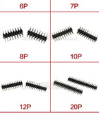 10/20pcs Pcs 2.54mm Double Row Male 2*40P PCB Board Pin Header Connector Strip Pinheader 2/3/4/5/6/8/10/12/20/40Pin For Arduino