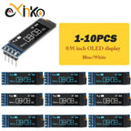 1-10pcs 0.91 inch OLED Display Module White/Blue OLED 128X32 LCD LED Display SSD1306 12832 0.91 IIC I2C Communicate for Arduino