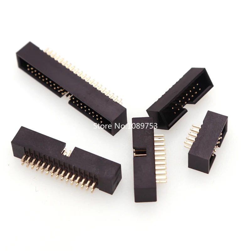 5Pcs DC3 1.27mm Pitch IDC Box Header Connector Straight Pin FC Cable Socket (8P-60P) PCB Board Terminal Block
