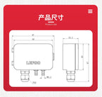 LEFOO 4-20mA Differential Pressure Transmitter Micro Sensor Measuring Air & Neutral Gas for EMS, HVAC, VAV, FC LFM108