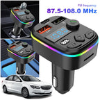 Car Charger Dual USB Type C Car MP3 Player Bluetooth 5.3 Support TF Card U Disk Phone Charger Car FM Transmitter Clear Calling