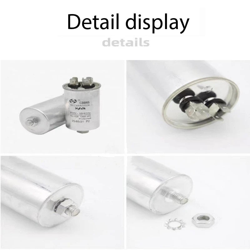 1PCS CBB65 AIR CONDITIONER STARTING CAPACITOR 450V 4UF/6.5/17/25/55UF 4+2 INSERT With screws at the bottom