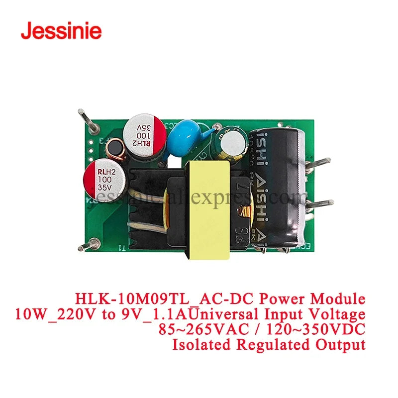 2Pcs/1pc 10W AC-DC HLK-10M03TL 10M05TL 10M09TL 10M12TL 10M15TL 10M24TL 220V to 3.3V 5V 9V 12V 15V 24V Switch Power Supply Module