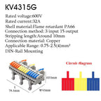 5/10 PCS Universal Wiring Cable Connectors Push-in Can Combined Butt Home Terminal Block Multiple In Multiple Out with Fixing