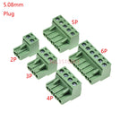 10PCS 2.54/3.81/5.08MM 2EDG 15EDG 2/3/4/5/6/7/8 Pin Screw Terminal Block Connector Pitch Plug+Straight/Curved Needle Pin Socket