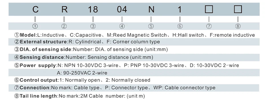 GTRIC M18 Capacitive Proximity Sensor 10-30V DC 3 Wires NPN PNP NO NC Flush Non-Flush Non-Metal Sensing Switch With 2m Cable