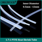 1.7:1 PTFE Heat Shrink Tube Transparent 0.5/1/2/2.5/4/5/6/8/10/12mm High Temperature Shrinkage Sleeve for Wire Connect Protect
